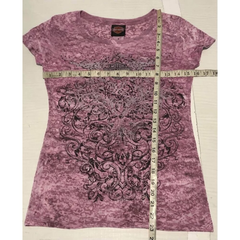 Harley Davidson Shirt Small Women Like New, Elastic Fabric TENNESSEE - Picture 4 of 4